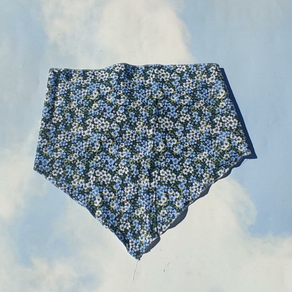 Handmade floral bandana top bandeau top cottage core top spring style top